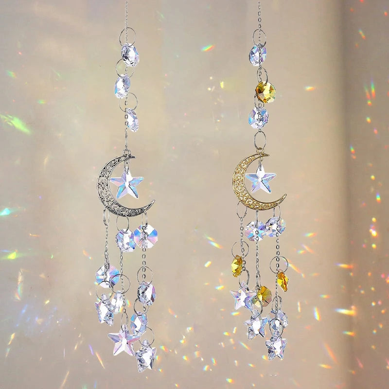Crystal Suncatcher Wind Chime Hanging Pendant