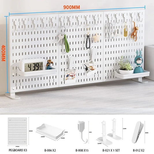 Desktop Pegboard Storage Organizer Kit