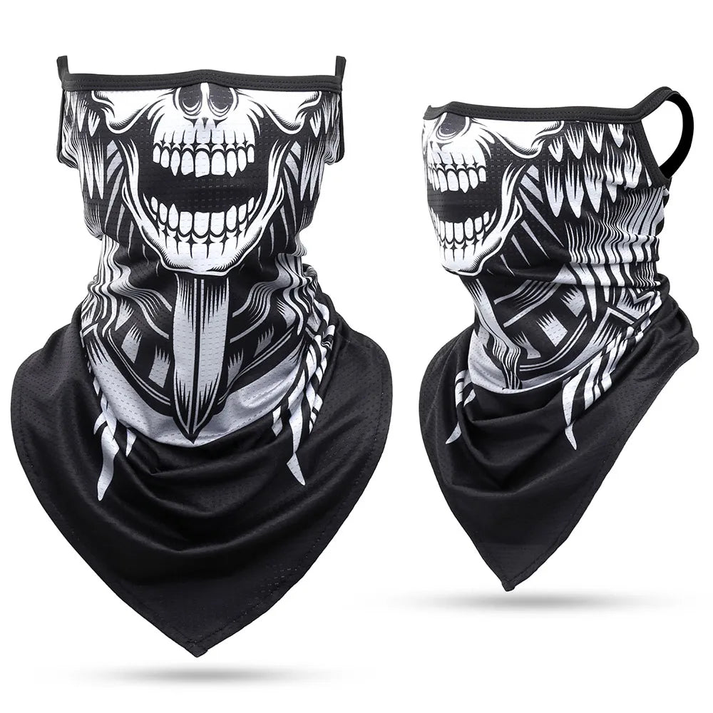 Skull Print Neck Gaiter Mask