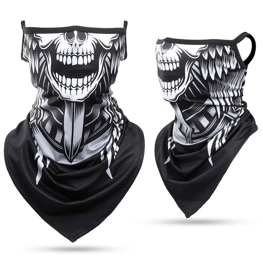 Skull Print Neck Gaiter Mask