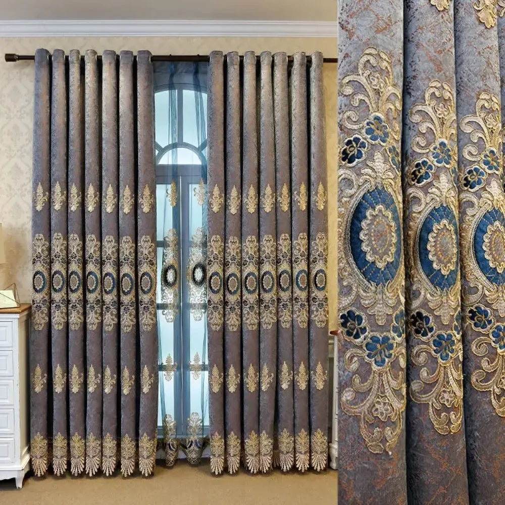 Luxury Embroidered Window Curtains