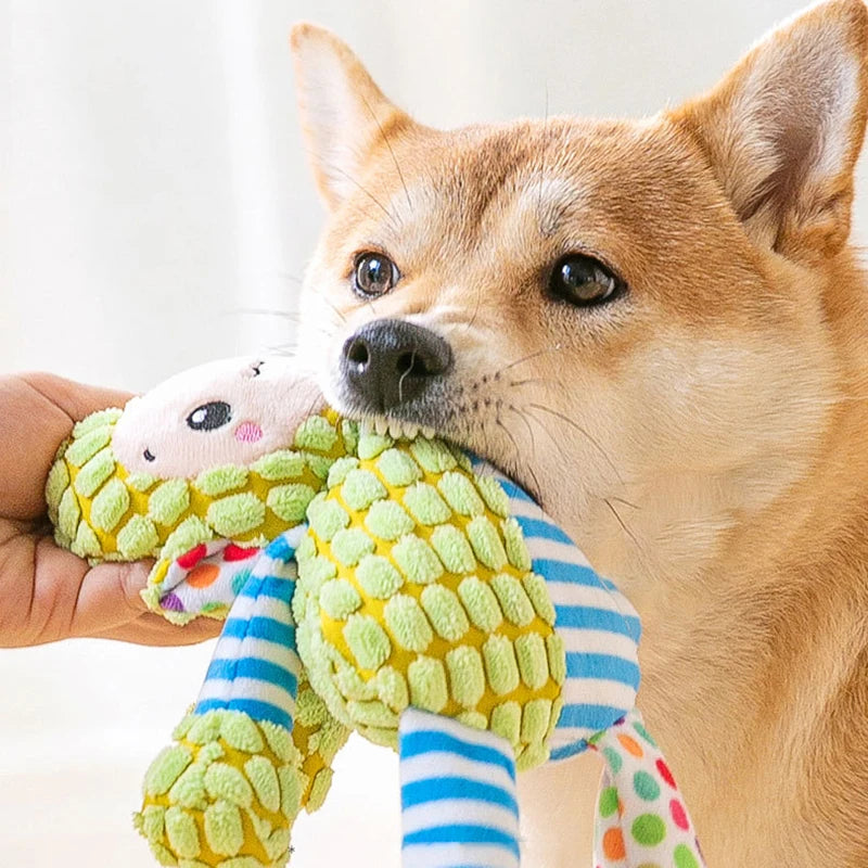 Plush Squeaky Dog Toy – Interactive Chew Toy