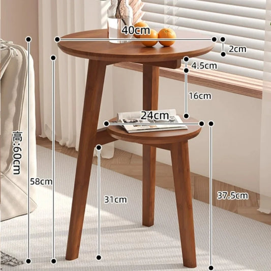 Solid Wood Bedside Cabinet with Storage
