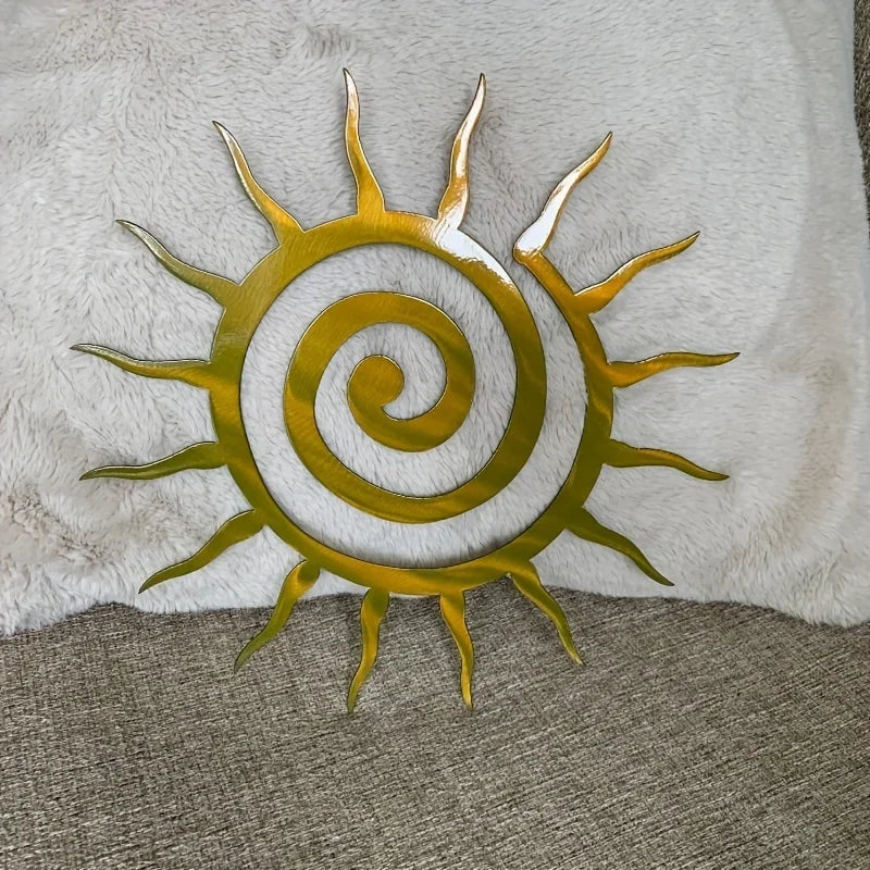 Antique Coiled Star Metal Wall Sculpture