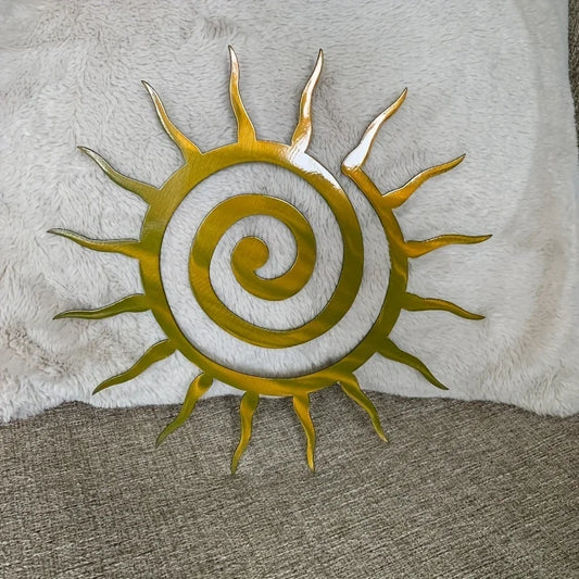 Antique Coiled Star Metal Wall Sculpture