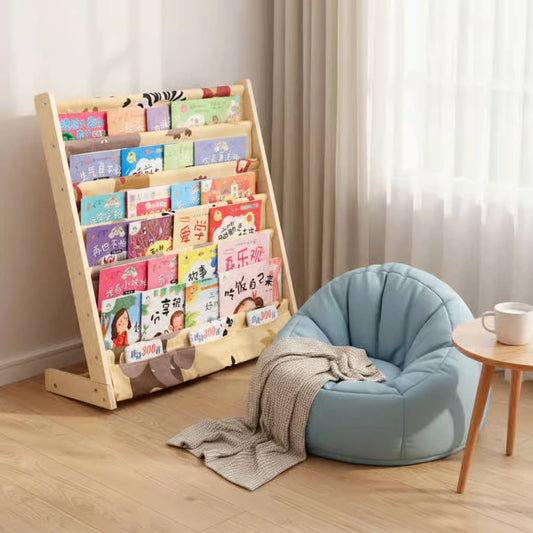 Solid Wood Kids Picture Book Rack