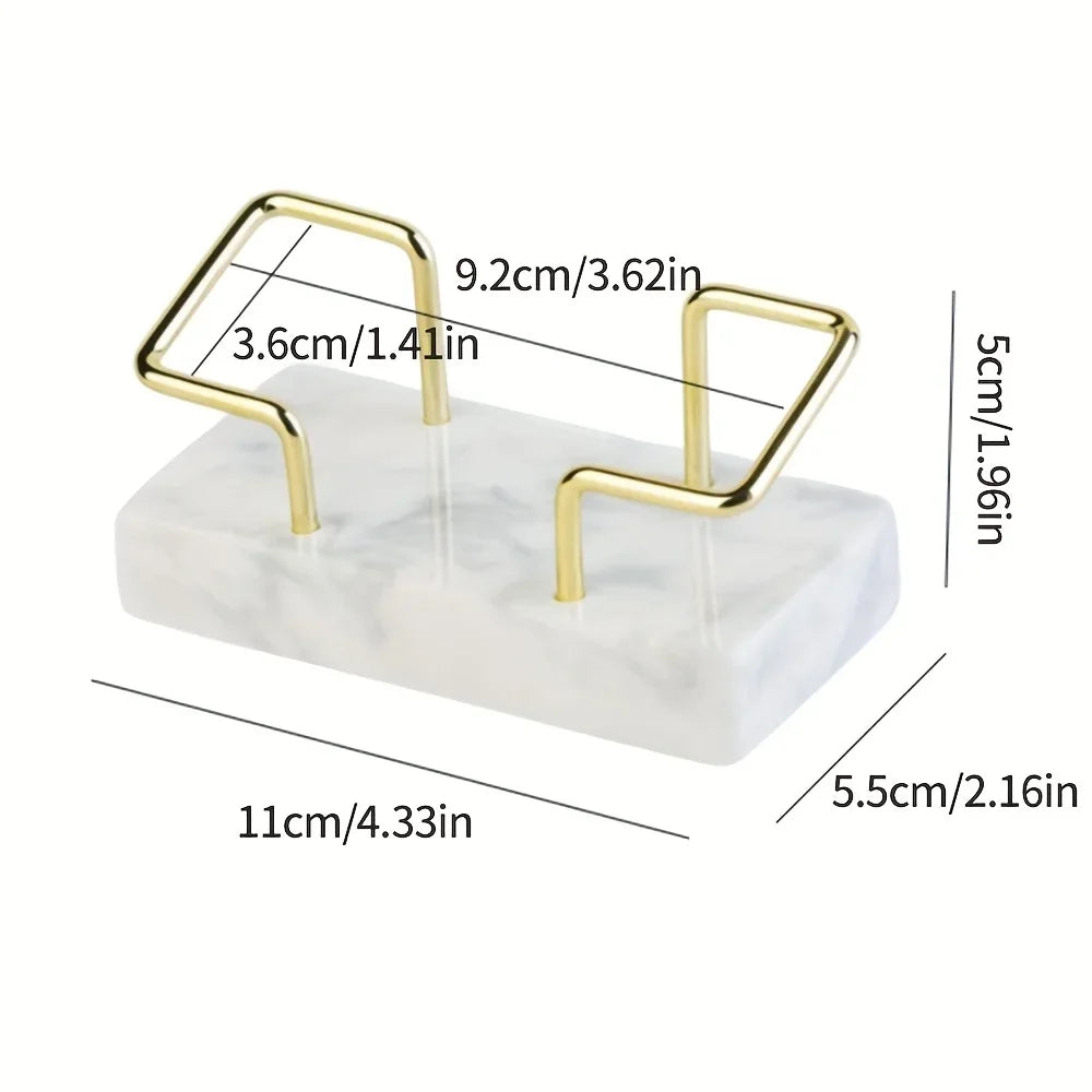 Elegant Marble Business Card Holder