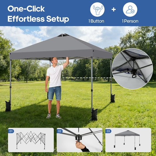 Pop-Up Canopy Tent with Rolling Carry Bag