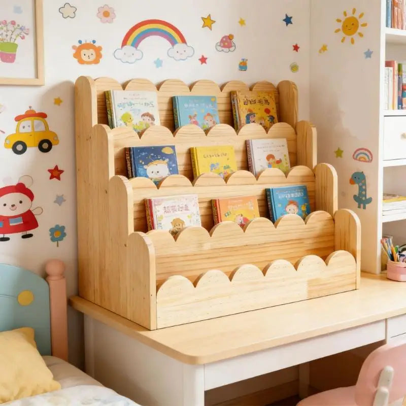 Wooden Kids Book Display Stand