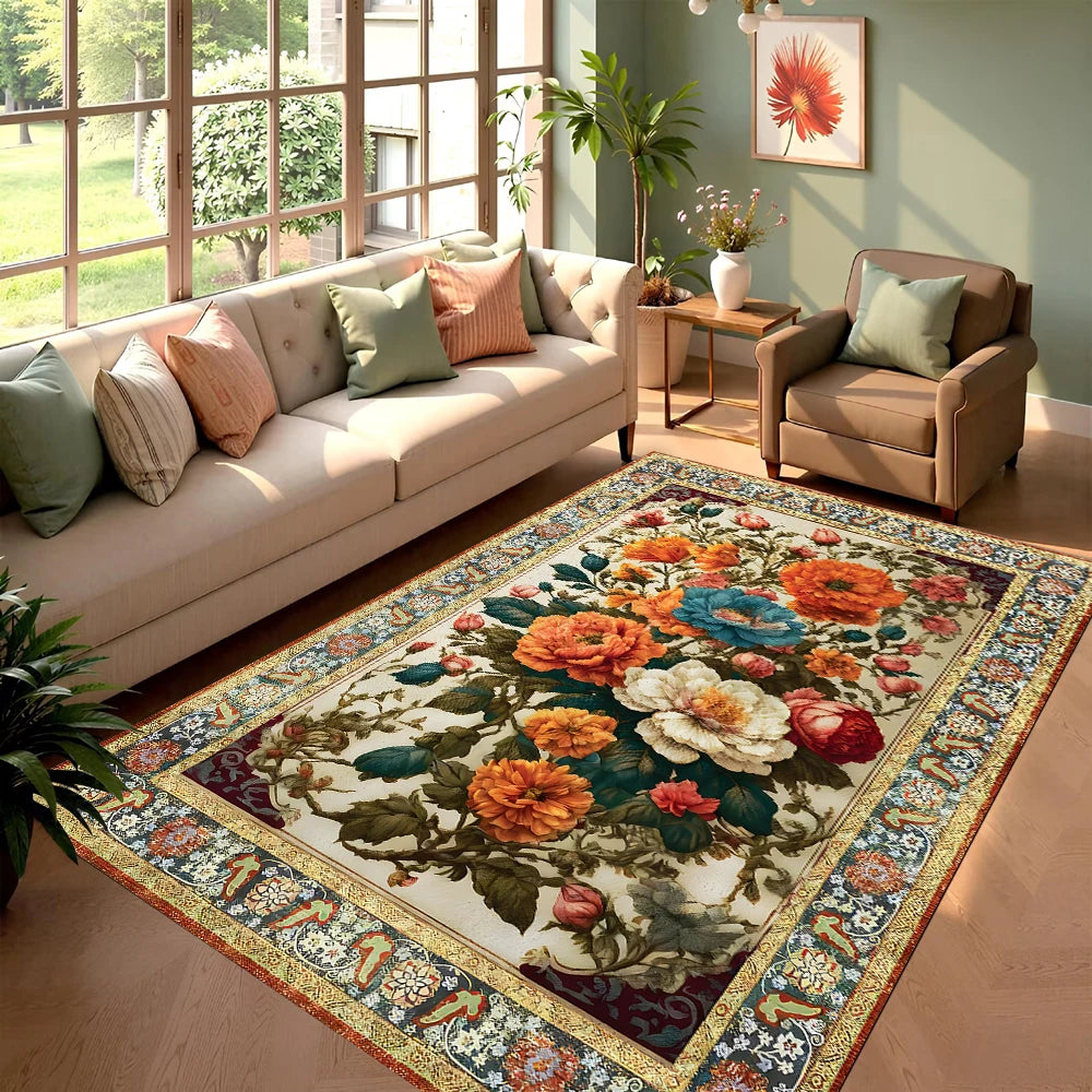 Vintage Floral Area Rug