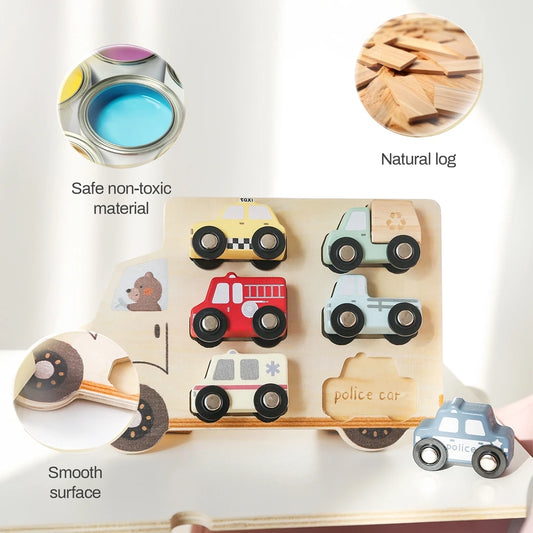 Wooden 3D Car Puzzle