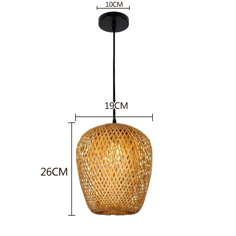 Handwoven Bamboo Pendant Light