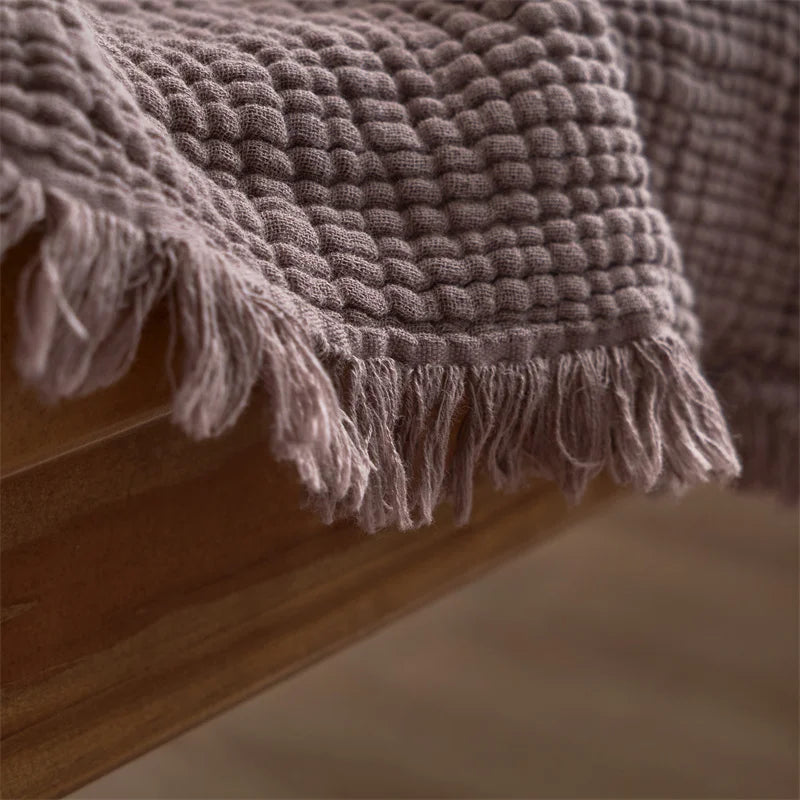 Throw Blanket with Tassels
