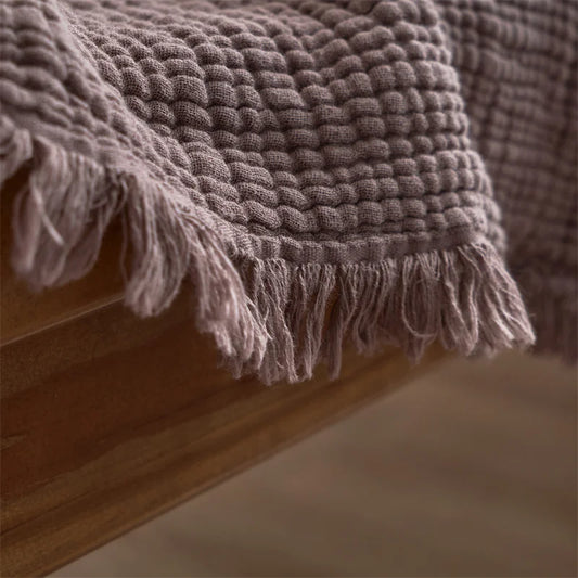 Throw Blanket with Tassels