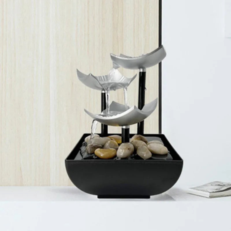 Tabletop Indoor Water FountainDecorative tabletop indoor water fountain inspired by Feng Shui. A calming accent for offices, living rooms, bedrooms, desks, and meditation spaces.