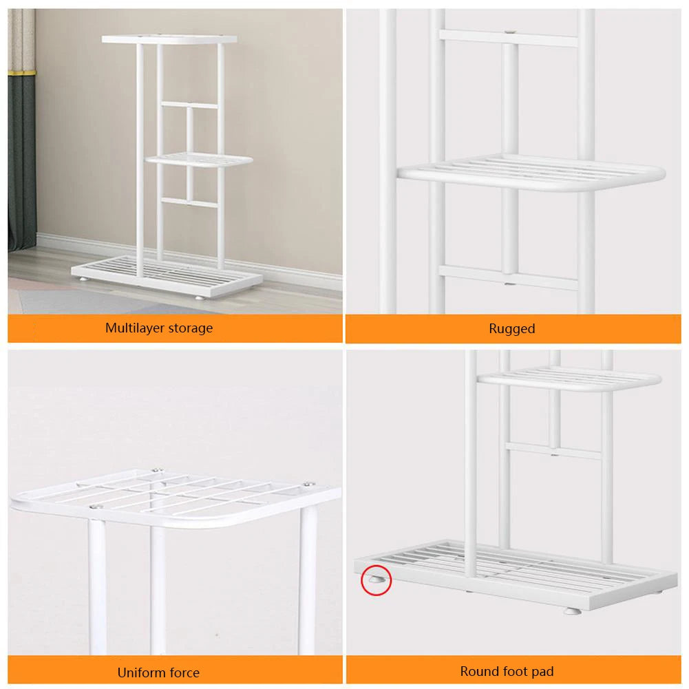 8-Tier Metal Plant Stand with 9 Pot Holders