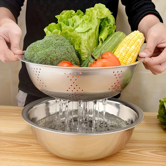 Stainless Steel Mandoline Slicer & Grater Set