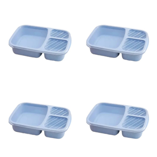 3 Compartment Food Storage Container for Meal Prep & School Lunches