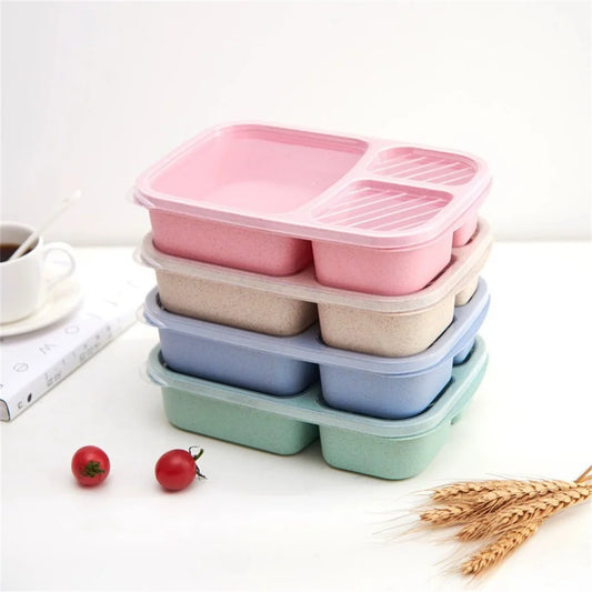 3 Compartment Food Storage Container for Meal Prep & School Lunches
