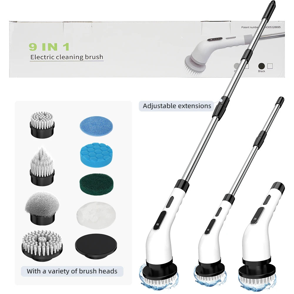 9-in-1 Cordless Electric Rotating Cleaning Brush