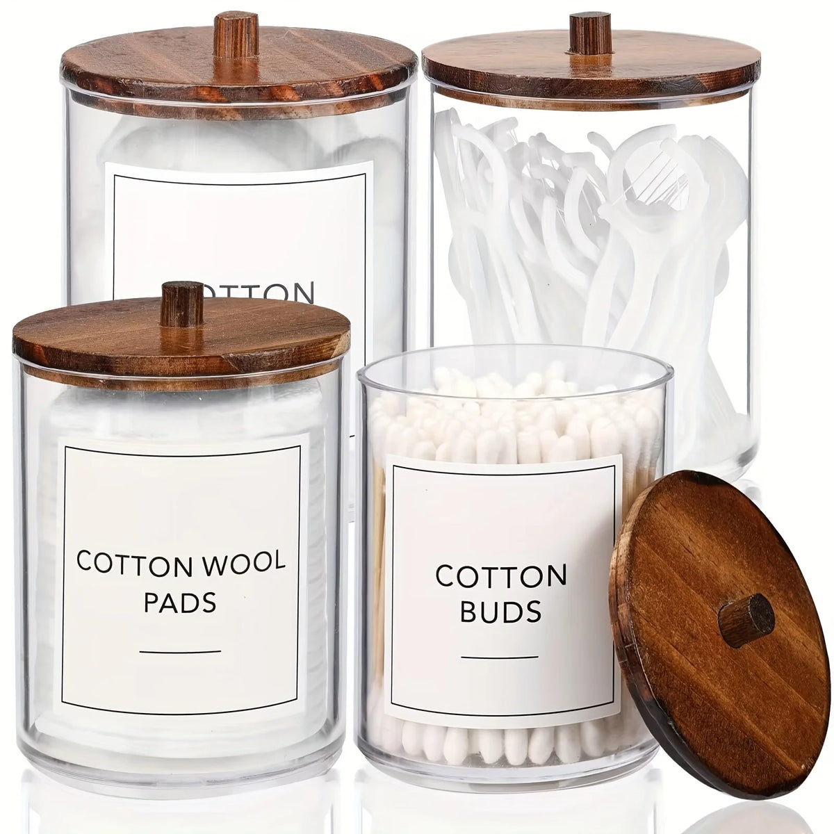 Qtip Holder Dispenser Jars