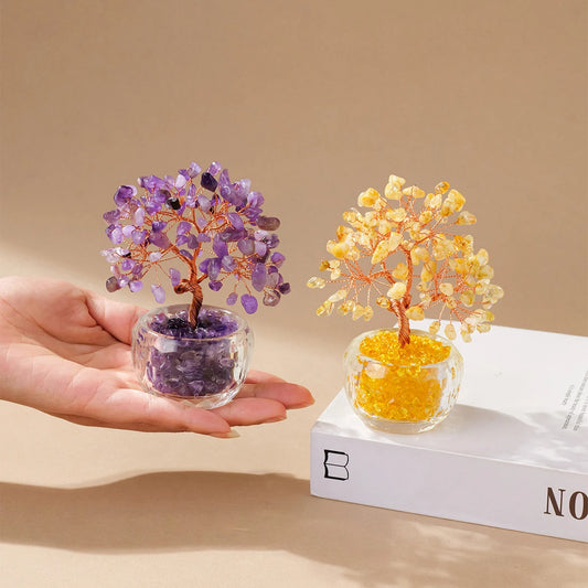 Natural Crystal Money Tree Ornament