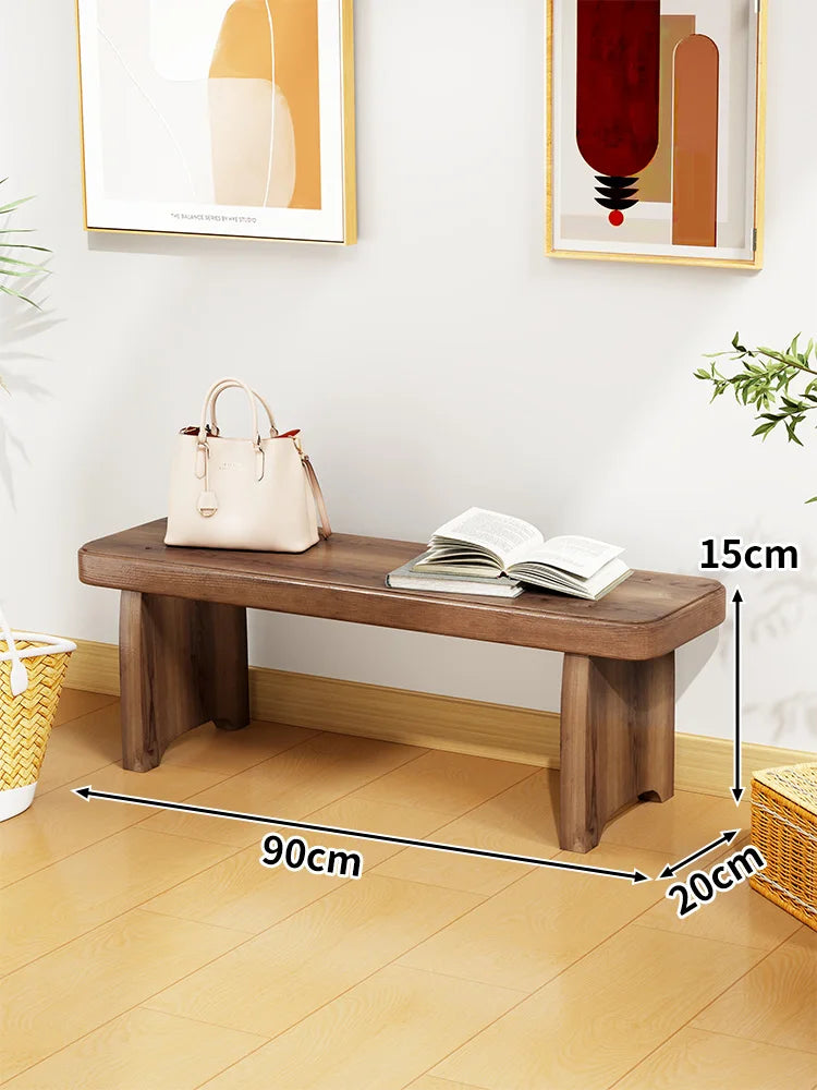 Solid Wood Entryway Bench