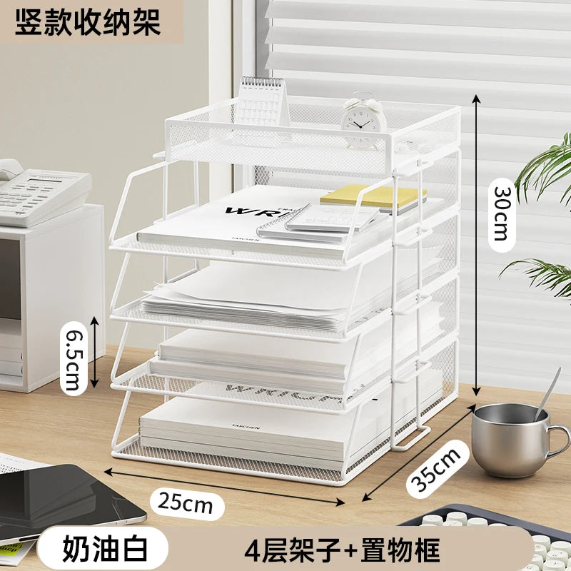 Office File Box Desktop A4 Document Organizer