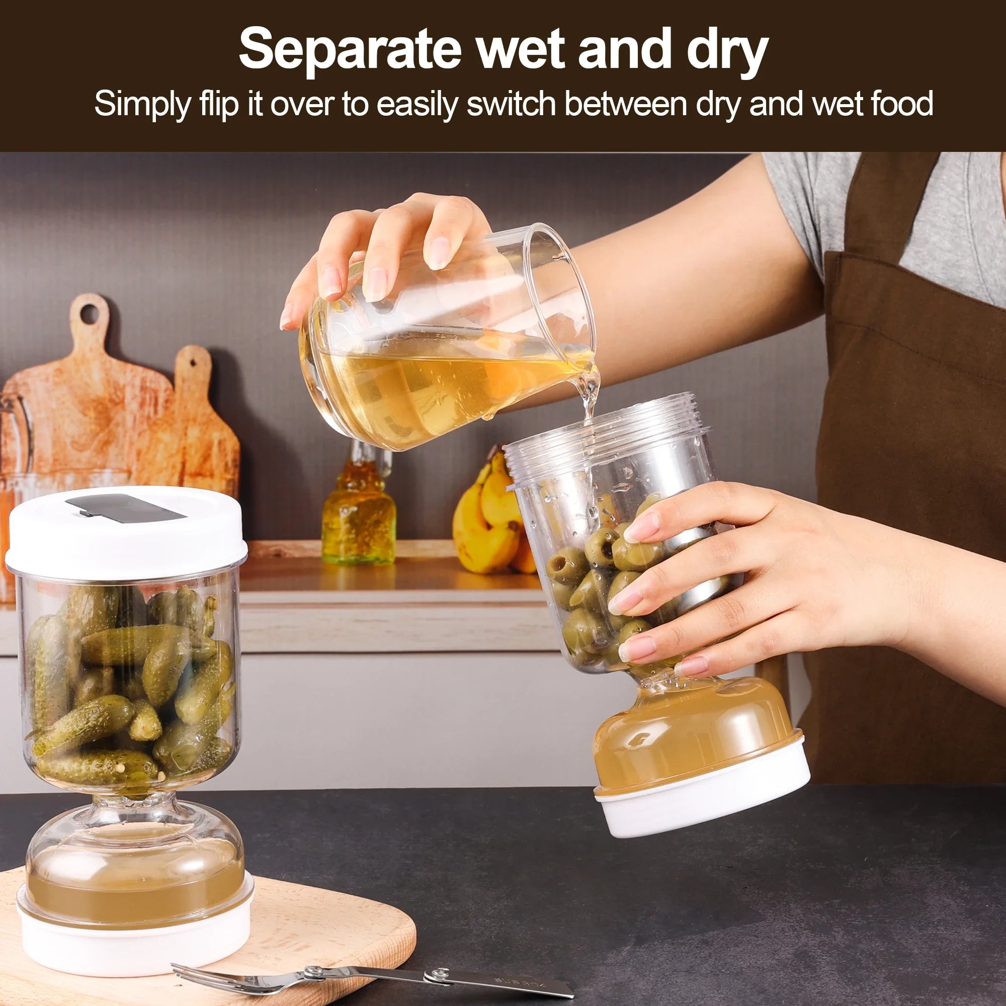 Olive & Pickle Strainer Jar