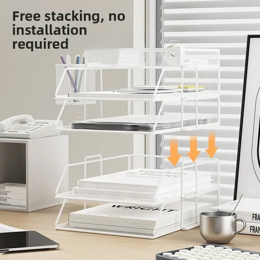 Office File Box Desktop A4 Document Organizer