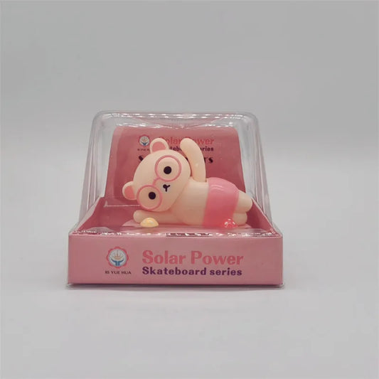 Solar Nodding Bear Figure