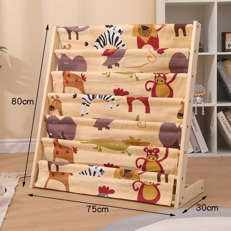 Multi-layer Wooden Kids Bookshelf