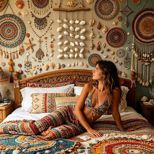 Boho Seashell Wall Hanging – Beach Home Décor