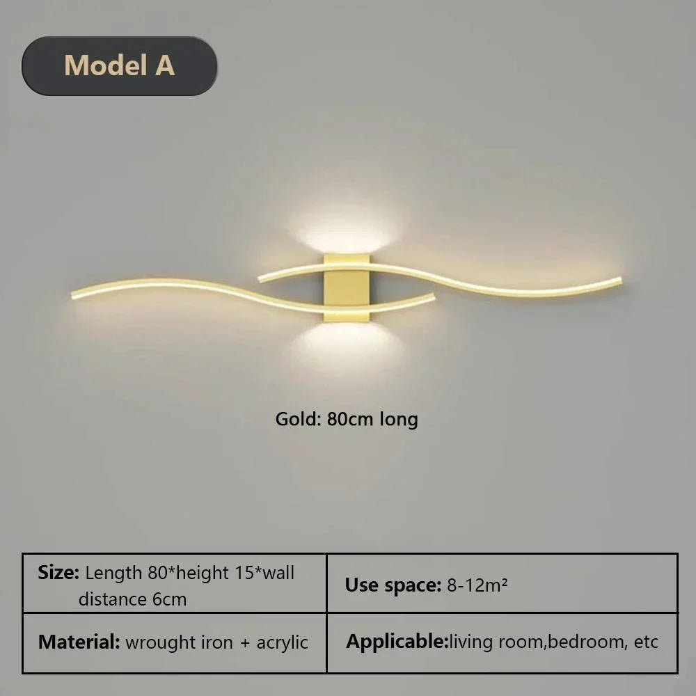 Dimmable Aluminium Wall Light for Bedroom & Living Room