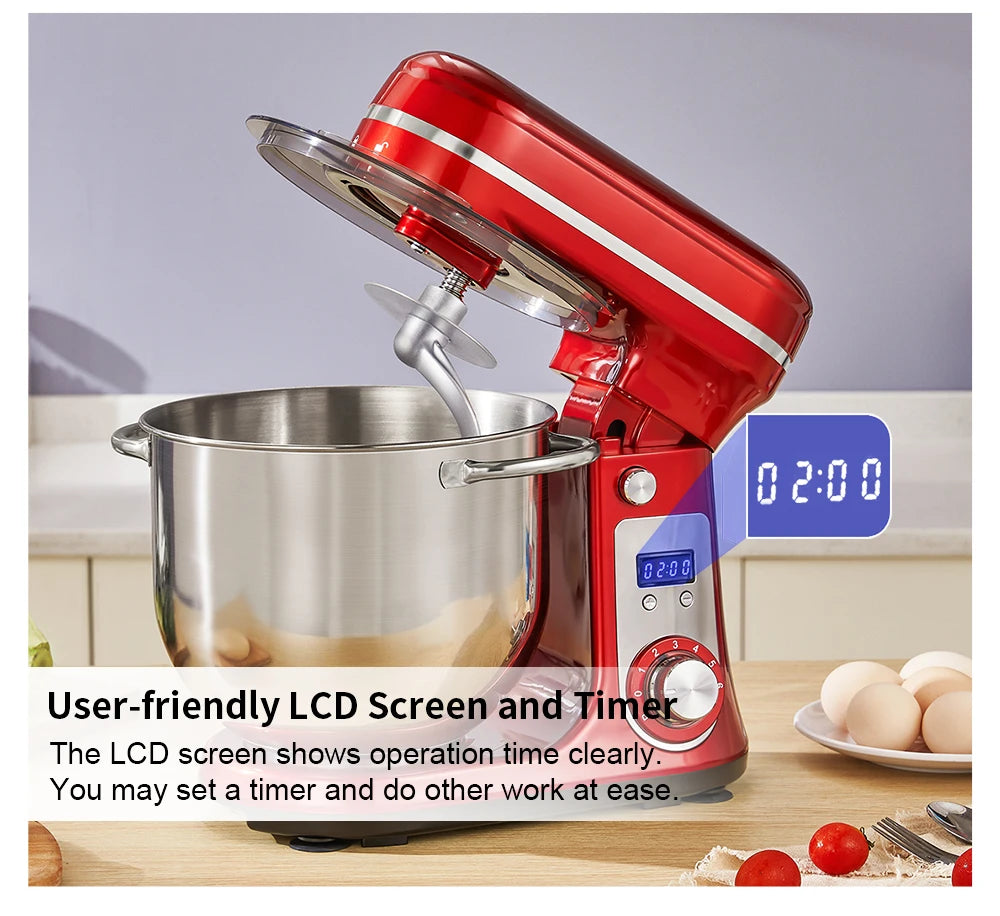 Stand Mixer 1200W with 6-Speed Control