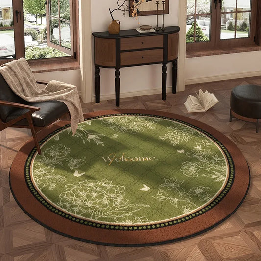Classic Checkerboard Round Rug