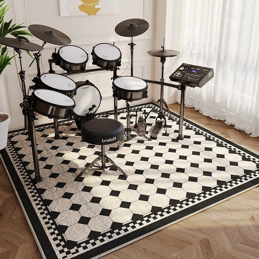 Modern Abstract Music Area Rug