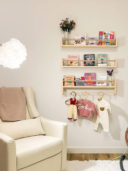 Wall-Mounted Kids Floating Bookshelf