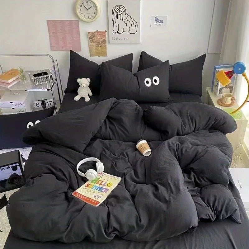 Cute Duvet Cover Set with Bed Sheet & Pillowcases