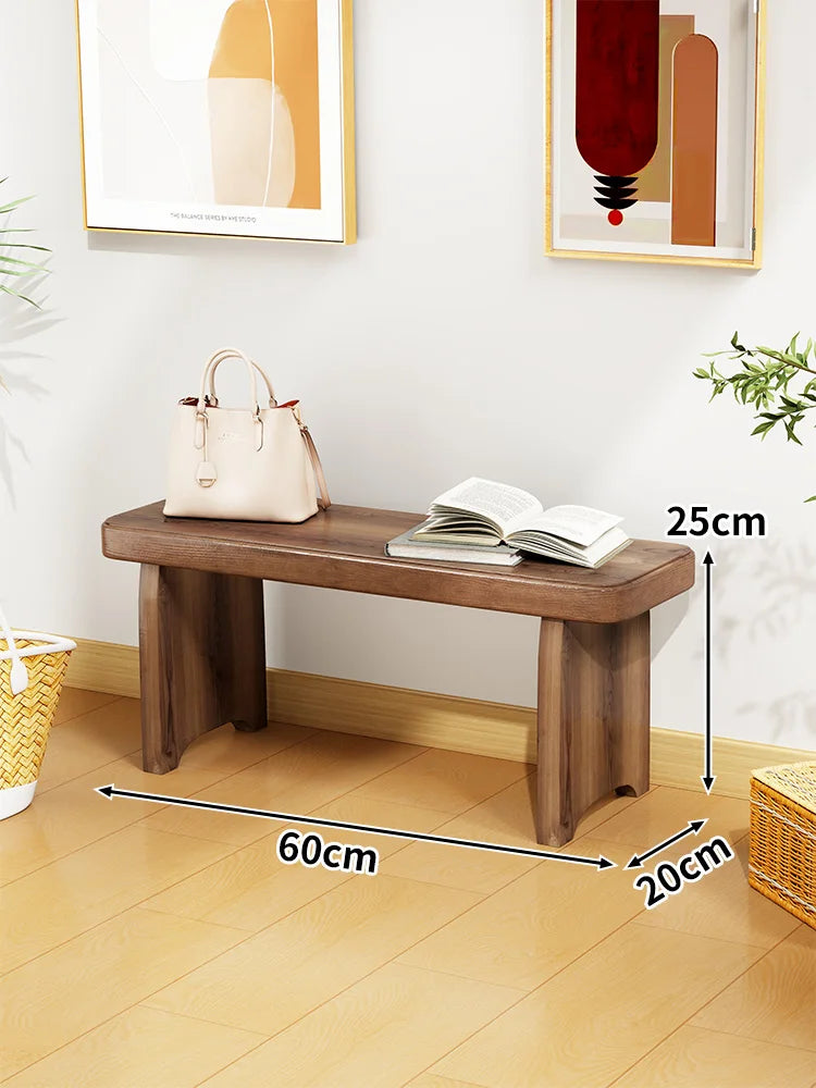Solid Wood Entryway Bench