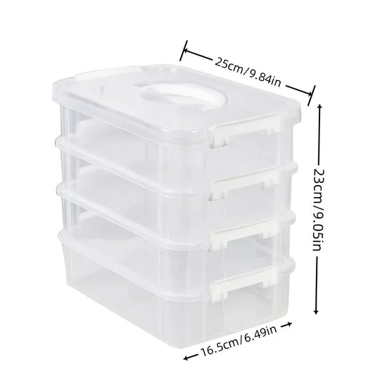 4-Tier Stackable Storage Box
