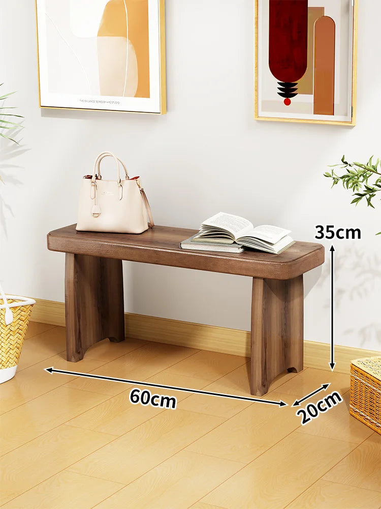 Solid Wood Entryway Bench