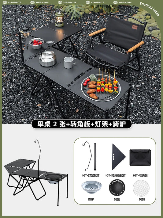 Outdoor Fire Pit Dining Table for Patio