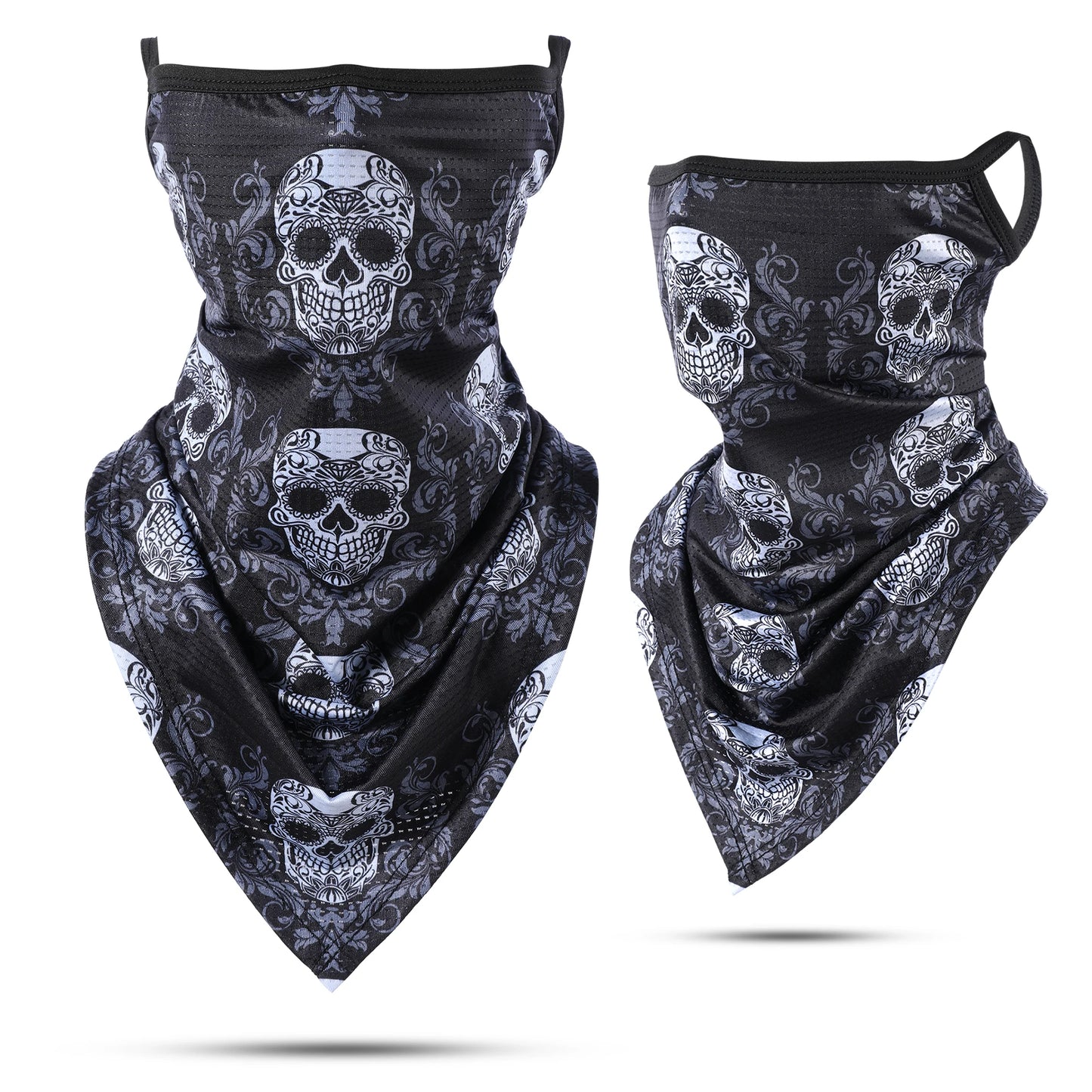 Skull Print Neck Gaiter Mask
