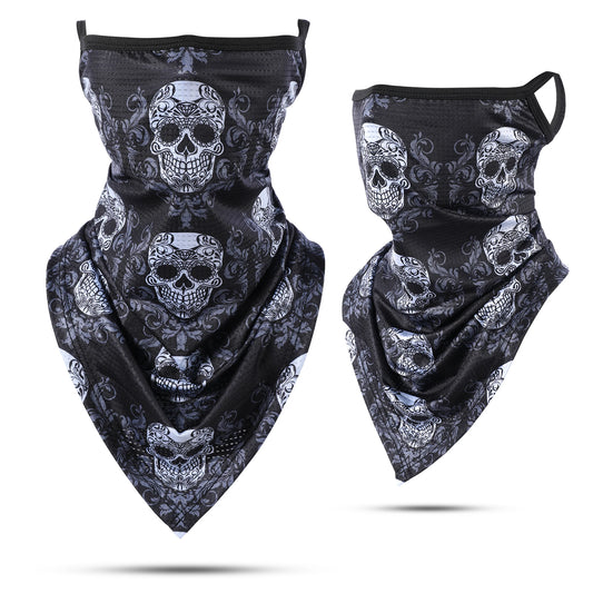 Skull Print Neck Gaiter Mask