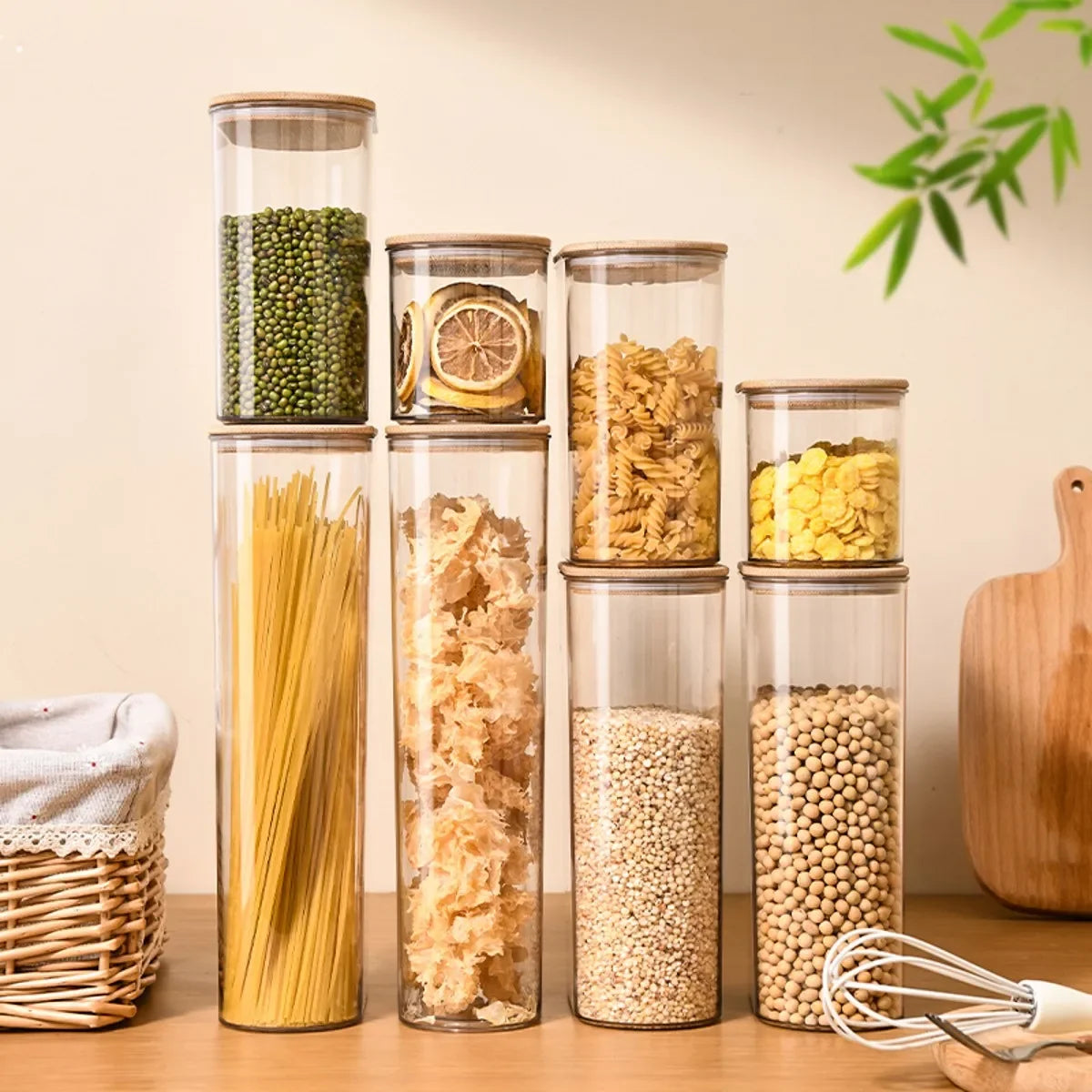 Clear Pantry Organizer Jars