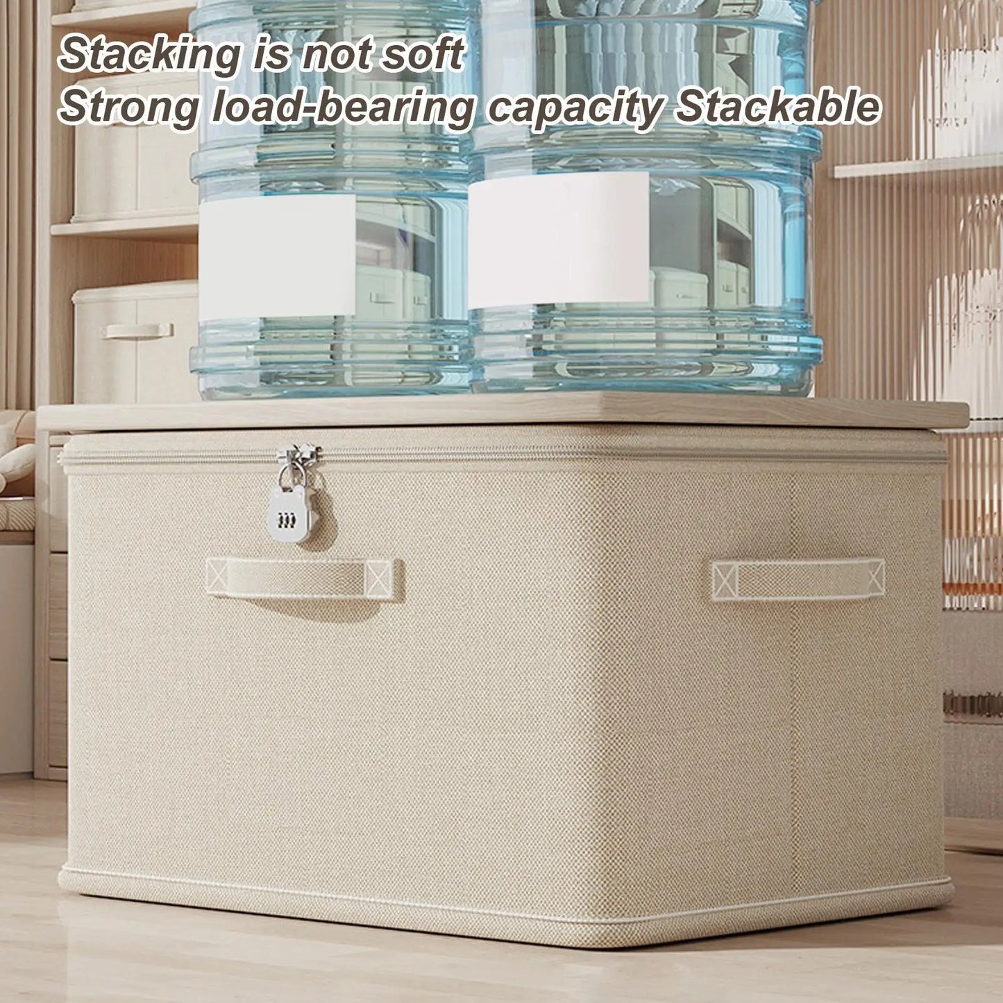Large Stackable Storage Box with Lock