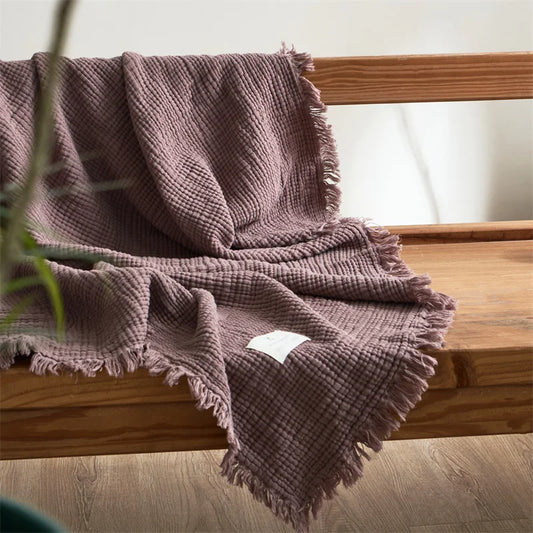 Throw Blanket with Tassels
