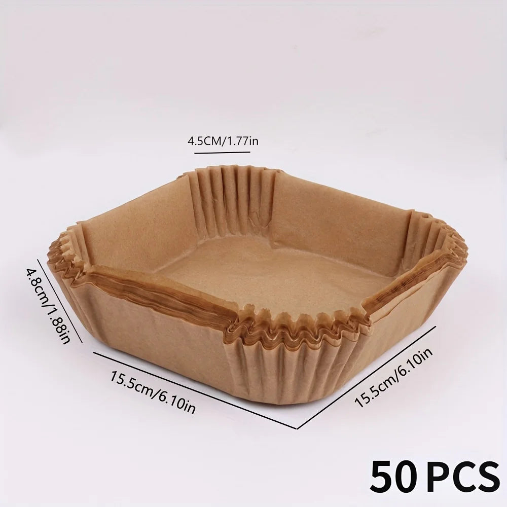 50PCS Non-Stick Air Fryer Paper Liners