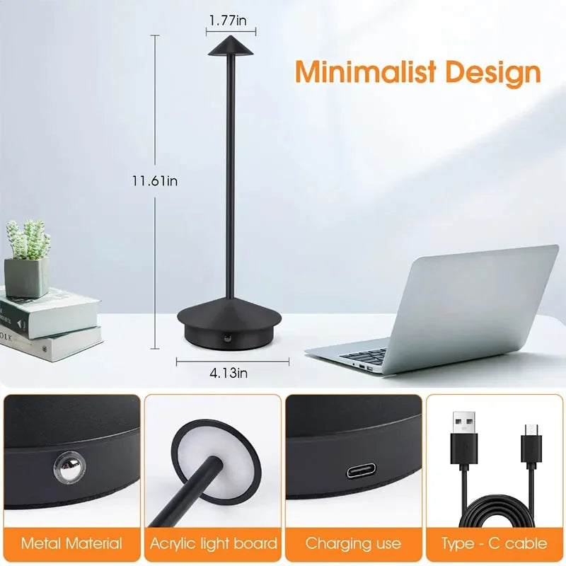 Dimmable 3 Colour Touch Bedside Light